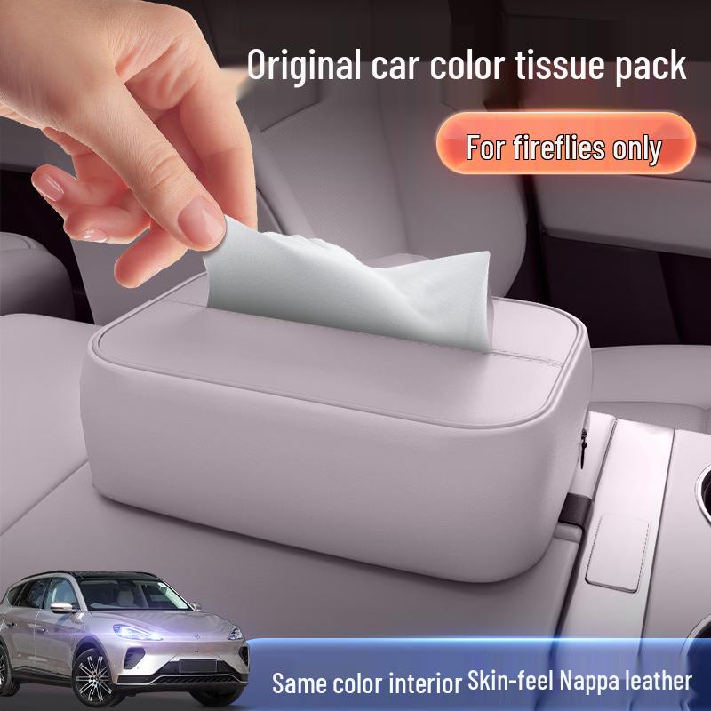 Nio Firefly Car Tissue Box: Original Color Hanging or Armrest Paper Holder