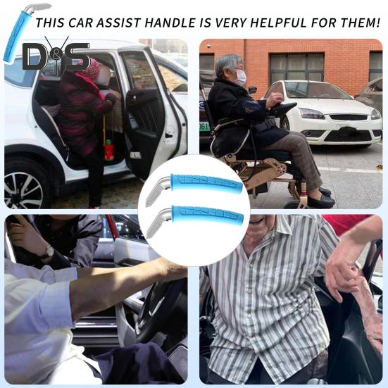 1/2 ks asistenční rukojeť dveří auta pro starší osoby Neklouzavá přenosná rukojeť pro podporu vozidla Snadná pomoc při sezení a vstávání rukojeť západky dveří auta pro seniory Dárek