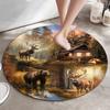 Wilderness Cabin Serenity Round Rug Home Soft Decorative Anti Slip Yoga Table And Chair Mat Carpet Outdoor Floor Mat Carpet S7