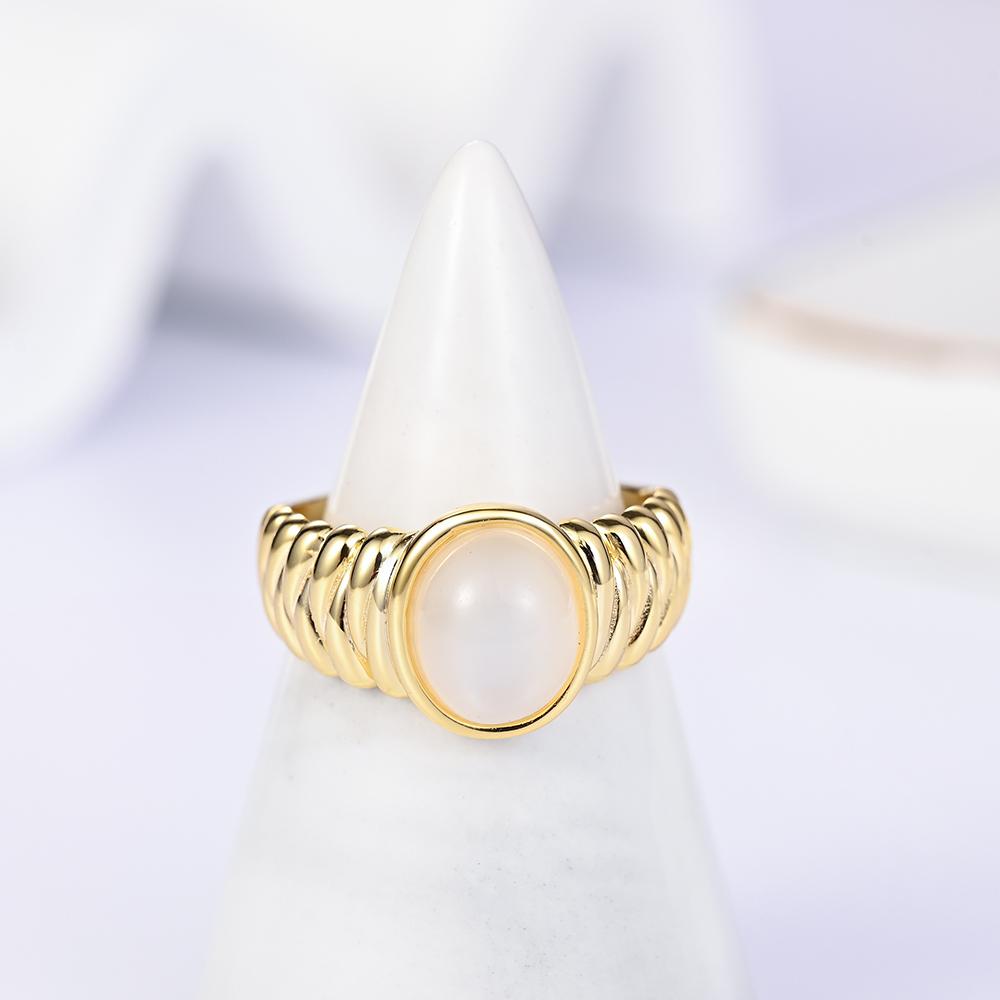Simple design 925 sterling silver women's rings 3.85ct nature oval 8*10mm white moonstone fine jewelry for Proposal wedding gift