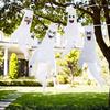 1pcs Halloween Windsock Ghost Flag Polyester Hanging Garden Decoration for Festival Party Windsock Banner Garden Decoration