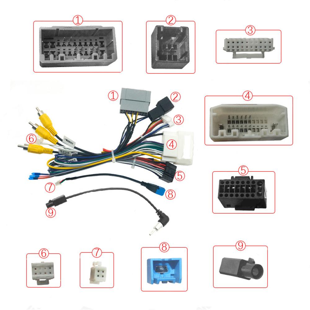 

16-контактный адаптер жгута проводов для автомобильной стереосистемы для Dodge Journey Fiat Freemont Chrysler