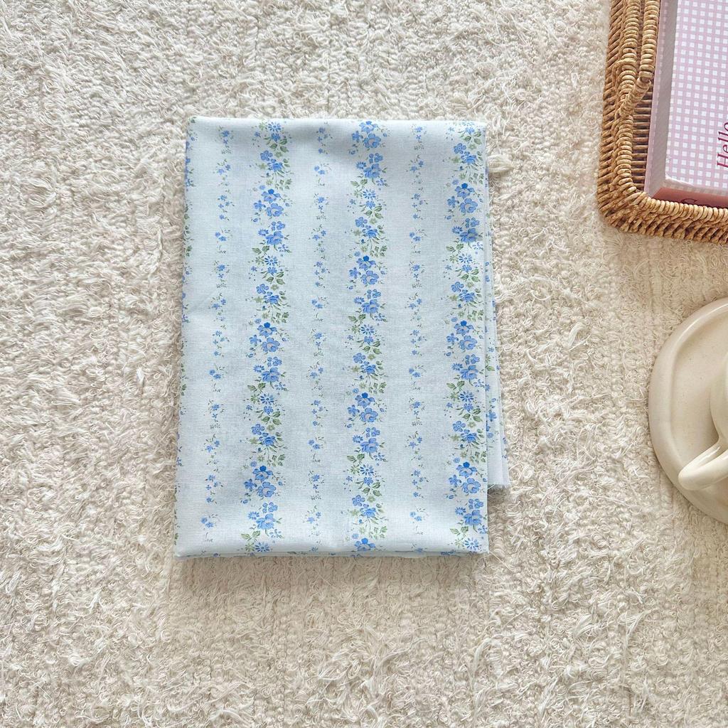 Baumwolle 40er Digitaldruck Koreanischer Stil Floral Streifenstoff für Damen-, Kinder-, Familien- und Heimkleidung