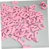 100pcs Wooden Letters Craft Wood Letters Wood Decor Wood Craft Shapes Letter Embellishments Wooden Letter Shapes Wedding Decoration Pink Crafts