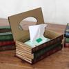 Vintage Tissue Box Paper Storage Holder Table Kitchen Napkin Organizer Box Creative Book Handkerchief Container Home Decoration