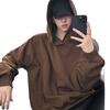 American retro heavy stiff hooded sweater men's and women's spring and autumn high-end niche high street vibe hoodie jacket