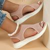 Autumn Women's Low Heel Fish Mouth Slip On Fashion Sandals Plus Size Sporty Style
