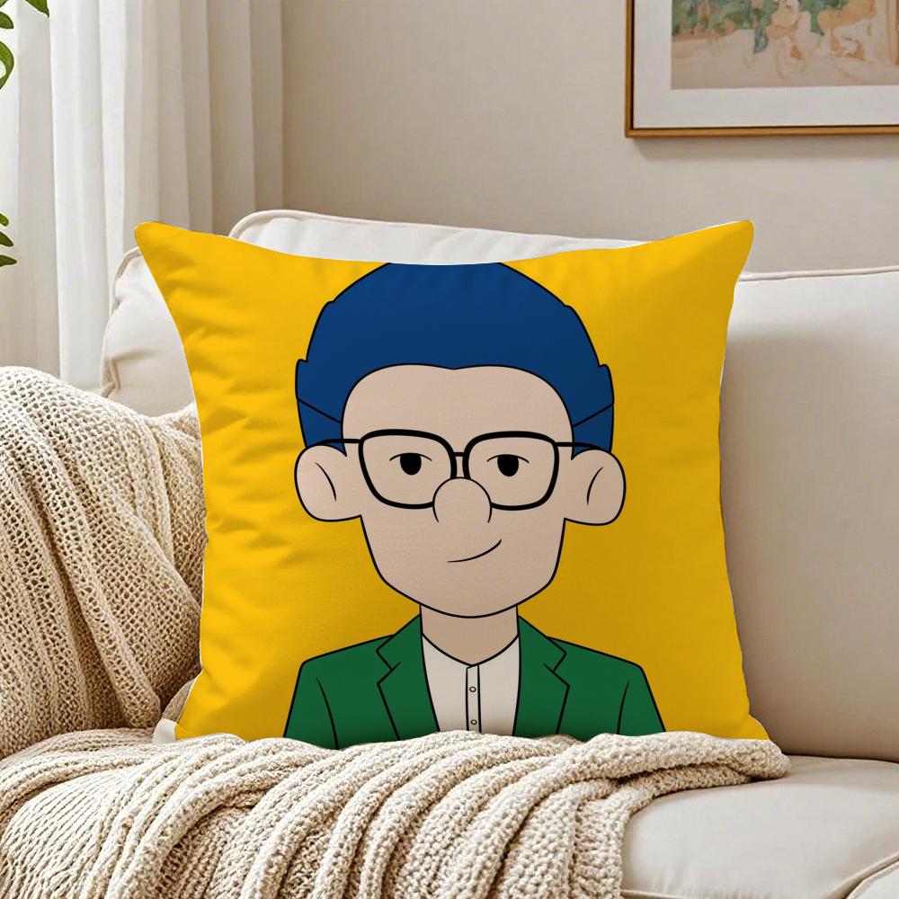 PPop ManS Cushion Cover Linen Pillowcase Soft  for Sofa Bed Home Room Decor