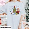 Tree Snoop Charlie Brown Woodstock Shirt Cute Dog Winter Mery Christmas Funny