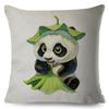 Cute Cartoon Animal Pillowcase Watercolor Animal Cushion Cover Living Room Bedroom Sofa Linen Decorative Pillowcase
