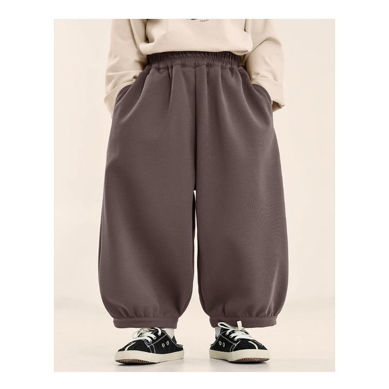 Pantalones Largos Lisos Holgados Estilo Coreano para Niños, Pantalones Casuales