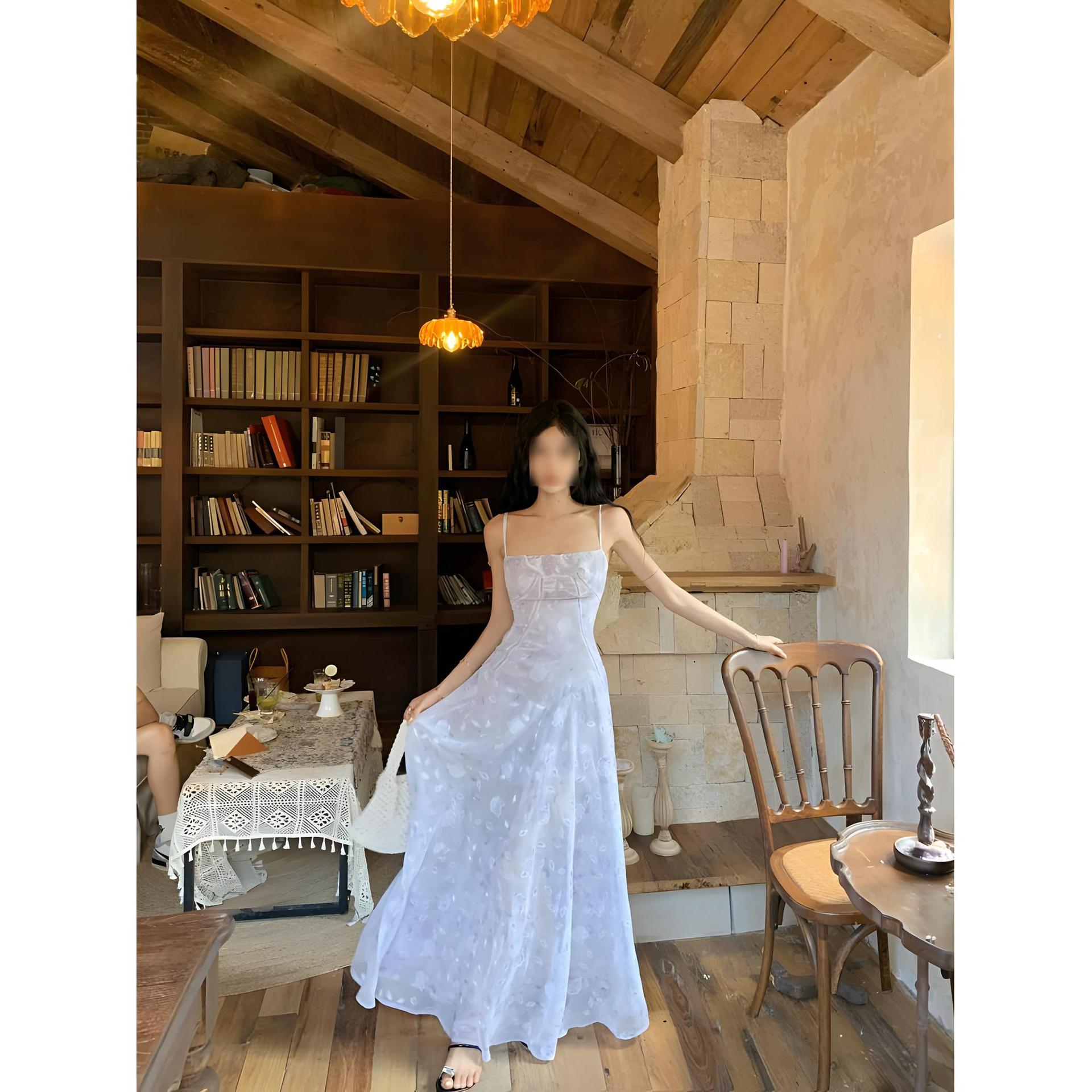 

Нежное и милое платье с короткими рукавами-фонариками и цветочным поясом, женское летнее платье цвета фуксии для принцессы-беглянки XL- (recommended 110-60kg) фиолетовый