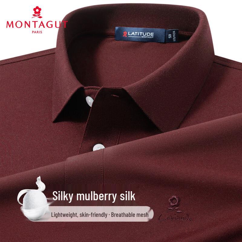 Montagut 15% Silk Blend Breathable Men's Polo Shirt