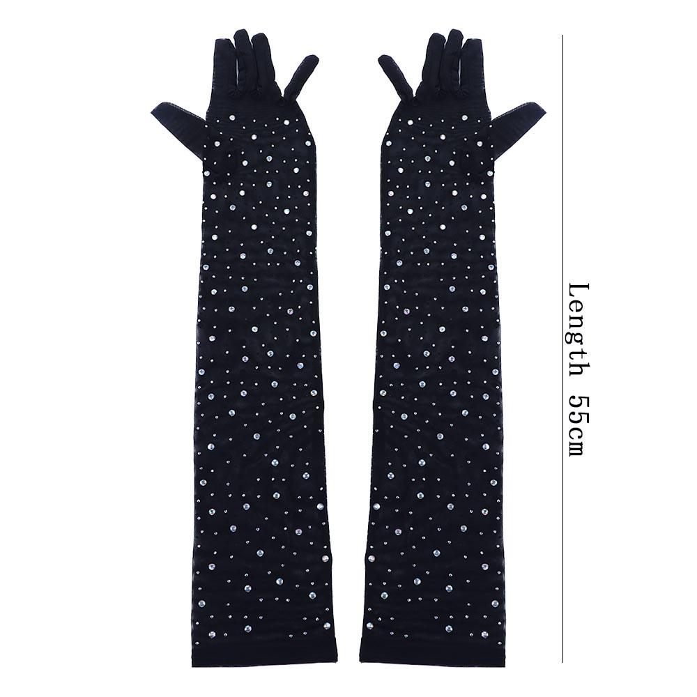 Transparent Mesh Sun Protection Mittens Bride Wedding Gloves Women Driving Gloves Long Gloves
