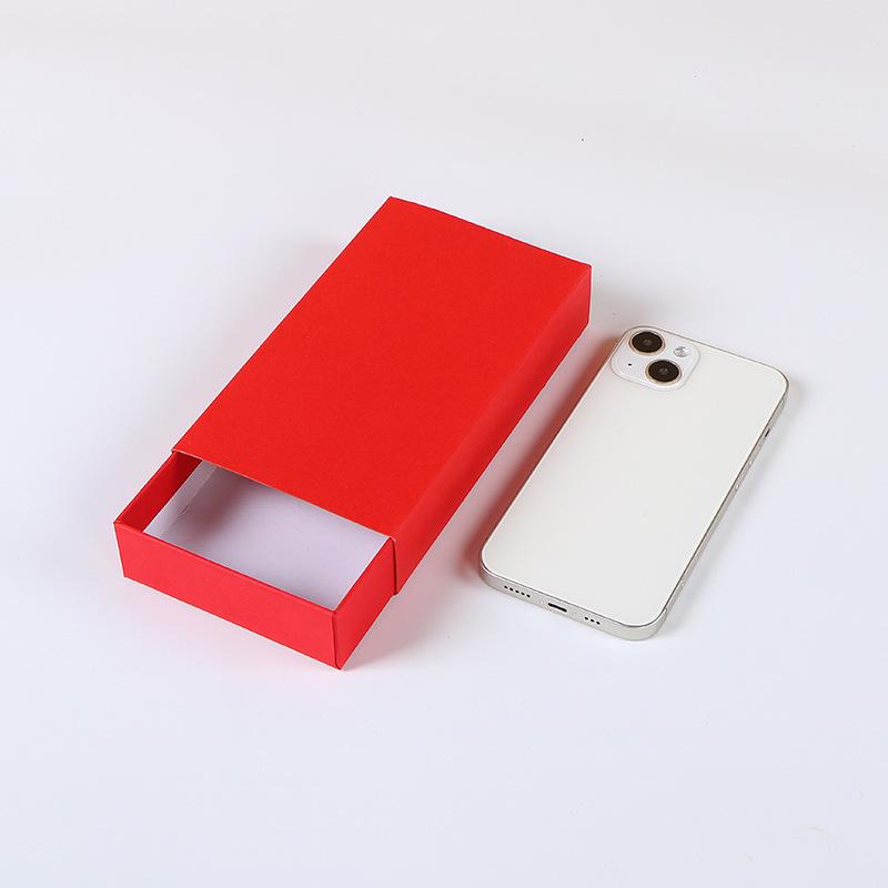 Creative Solid Color Thick Paper Drawer Jewelry Packag Box Greeting Card Necklace Bracelet Gift Package Paper Box Rectangular Transparent Gift Boxes