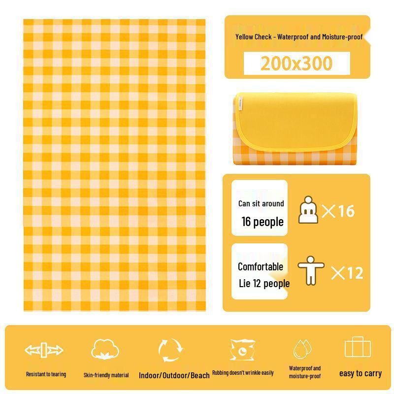 Wasserdichte verdickte Picknick- und Campingmatte: Feuchtigkeitsbeständige Matte für den Außenbereich, Strand und Zeltgebrauch