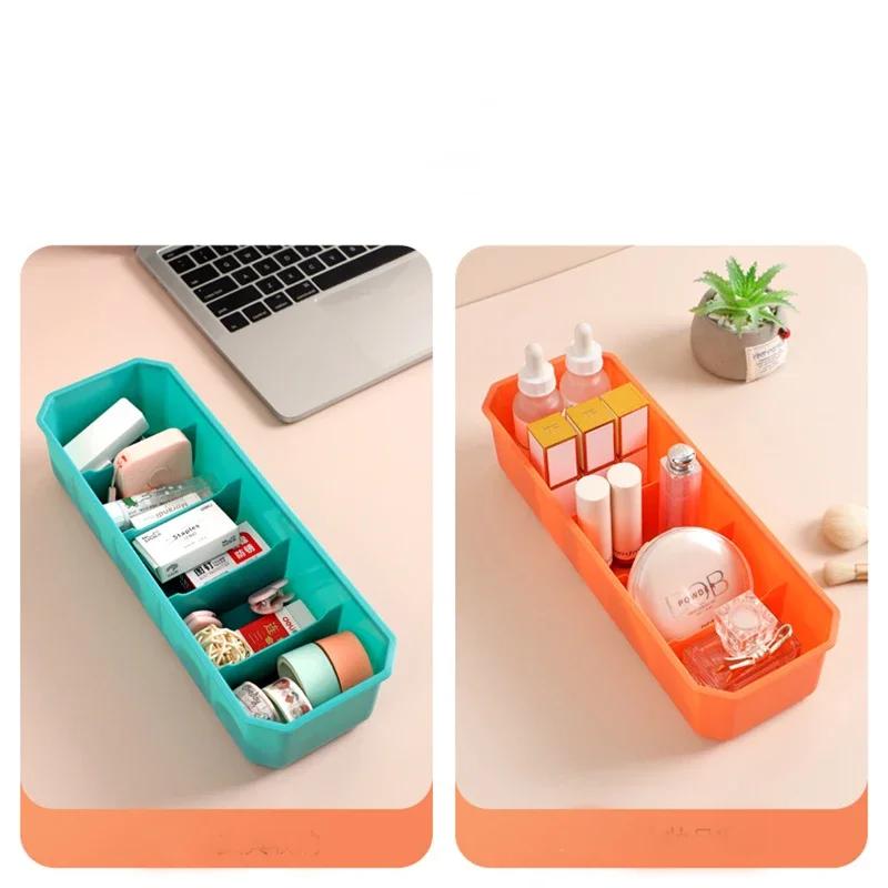 Plastic Stackable Drawers For Wardrobe Things Storage Items Box Grid 5 Desktop Organizer Cosmetics Underwear Baby Clothes Diaper