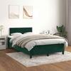 Exclusive House - Slatted Bed Base and Mattress Dark Green 120x200cm Velvet