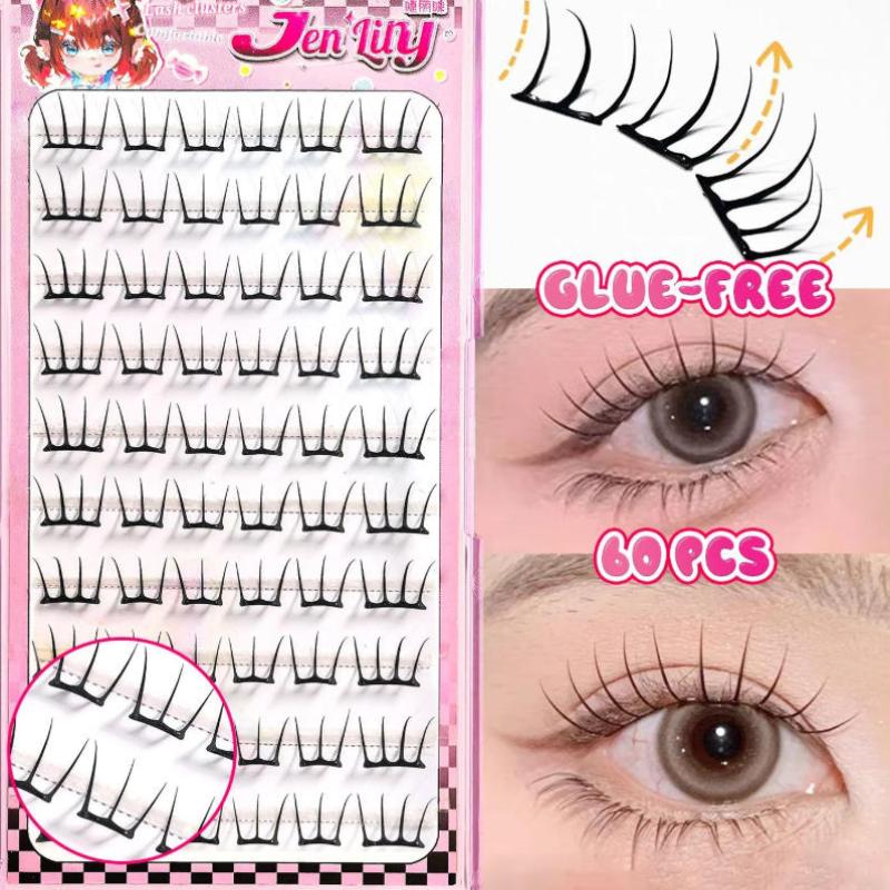 Stylish False Eyelashes Inspired Design Comic Fluffy Clustered Slender Self-Adhesive Segmented Lashes Perfect For Everyday