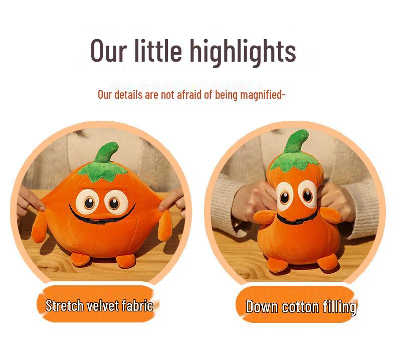 Lustiges Zombie-Kürbis-Plüschtier - Halloween-Geschenk