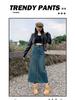 High-Waisted Midi Denim Bodycon Skirt: Women's 2025 A-Line Fashion with Slit