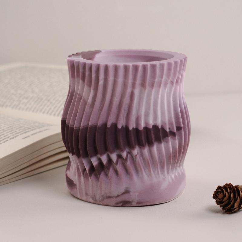 Gestreifte Zylinder Kerzenständerformen Zylinder Kerzenhalterformen zur Herstellung von Kerzenständern Teelichthaltern Raumdekorationen