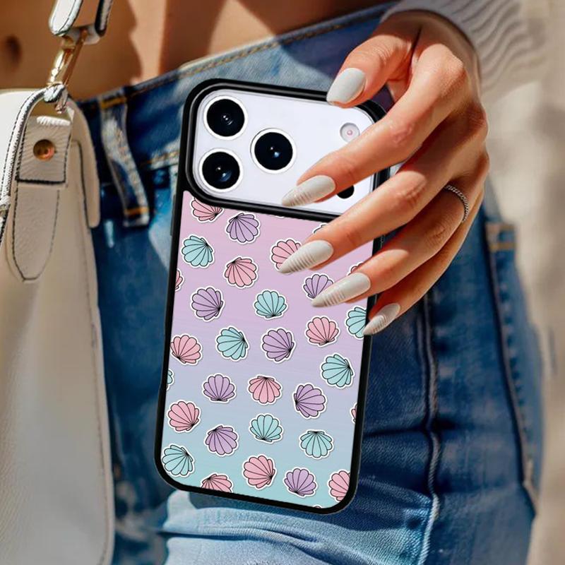 Seabed Shell Pattern Phone Case For iPhone 17 Air 14 15 13 12 Max Cover For Apple 16e 11 Pro Max Plus Coque
