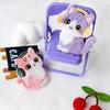4 Pcs Mixed Cute Cartoon Cat With Headphones Embroidered Patches Iron On Decorative Applique