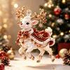 2D Acrylic Christmas Reindeer Hanging Ornament Fashion Ornament for Car Backpack Holiday Decoration For Holiday Home
