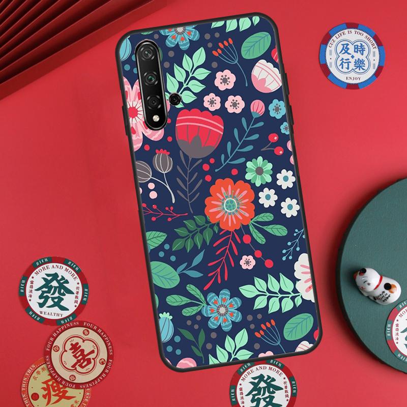 Floral Charm Secret Garden For Huawei Nova 11 Pro 9 10 SE Y70 Y60 Y90 Y61 Y91 Y73 Y72 12s 12i 11i 8i P30 P40 Lite Case