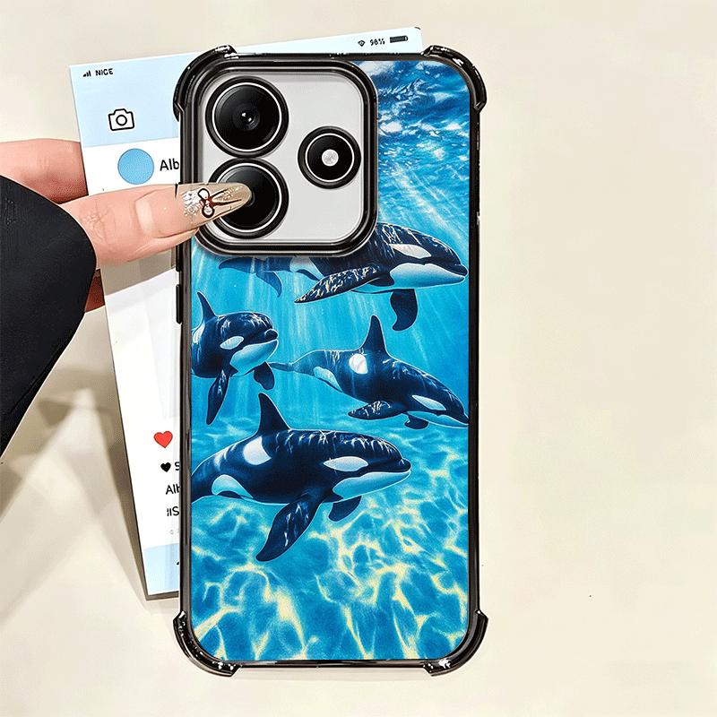 Orca Ocean Pattern Soft Phone Case For Xiaomi Poco X7 X8 Pro Max X6 X5 X3 F8 Ultra F7 M8 M7 M5S Redmi 15C 15A 15 14C 13C 12C 13
