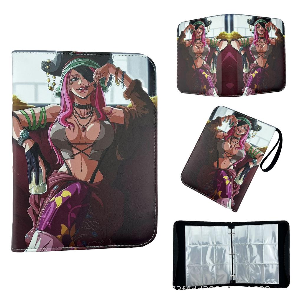 One Piece Boa Hancock Card Binder PU Leather Zip Large Capacity Anime Trading Card Holder