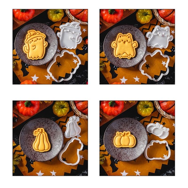 Pack of 8 Halloween Biscuit Molds Cookie Molds Cats Shape Biscuit Cutter Cookie Tool Present for Baking Enthusiasts
