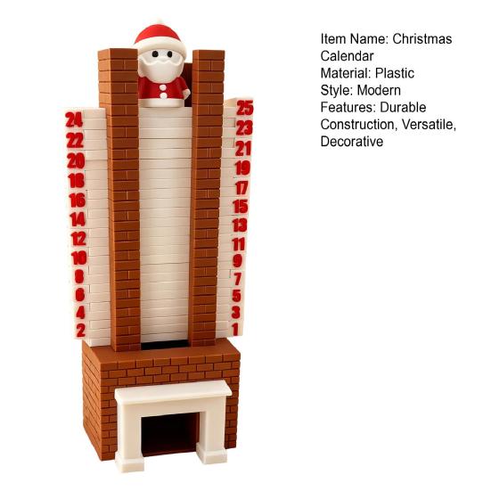 Yousheng Santa Advent Calendar Christmas Countdown Calendar Decorative Santa Figure Festive Party Accessory Holiday Decoration