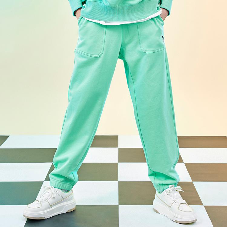 New MLB Mlb Base Logo SS22 Knitted Sports Pants Unisex Light Cameo Brown Green 3APTB0121-43KAL