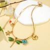 European and American stainless steel flower butterfly bracelet fashion summer beach wind shell conch niche necklace jewelry