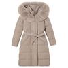Women's long cotton-padded clothing winter new large fur collar cotton-padded jacket slim-fitting hooded fur collar thickened jacket thickened cotton
