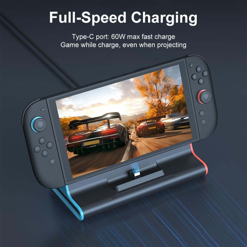 For NS2 TV Dock Station with Type C Port Portable 4K TV Dock Adapter HD Fast Charging Console Adapter Base Gaming Accessories