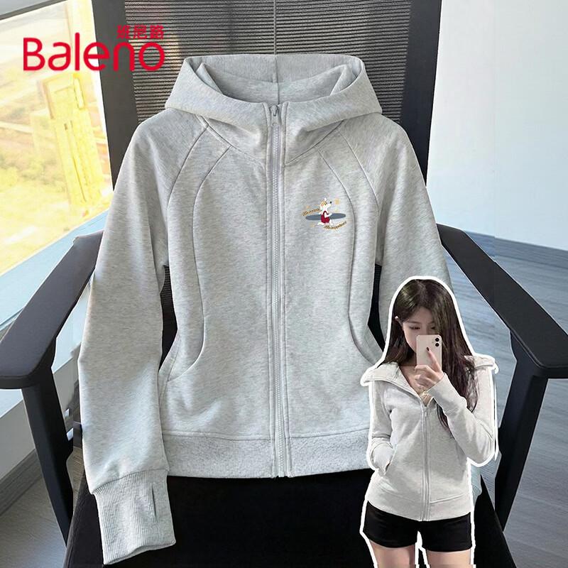 Baleno Women's Surfing Dog Print Hooded Cardigan