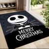 1Pc Christmas Jack Skellington Carpet Rug Soft Washable Antislip Home Living Room Sofa Mats Personalized Christmas Rug