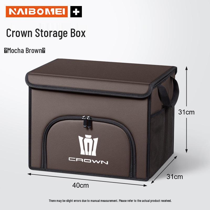 Foldable Car Trunk Organizer & Decorative Storage Box for Crown Land Cruiser Vellfire
