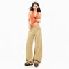 Spring Summer Vintage High Street High Waist Drape Relaxed Saber Cut Wide Leg Denim Pants For Ladies Casual Pants Oversize Denim Trousers