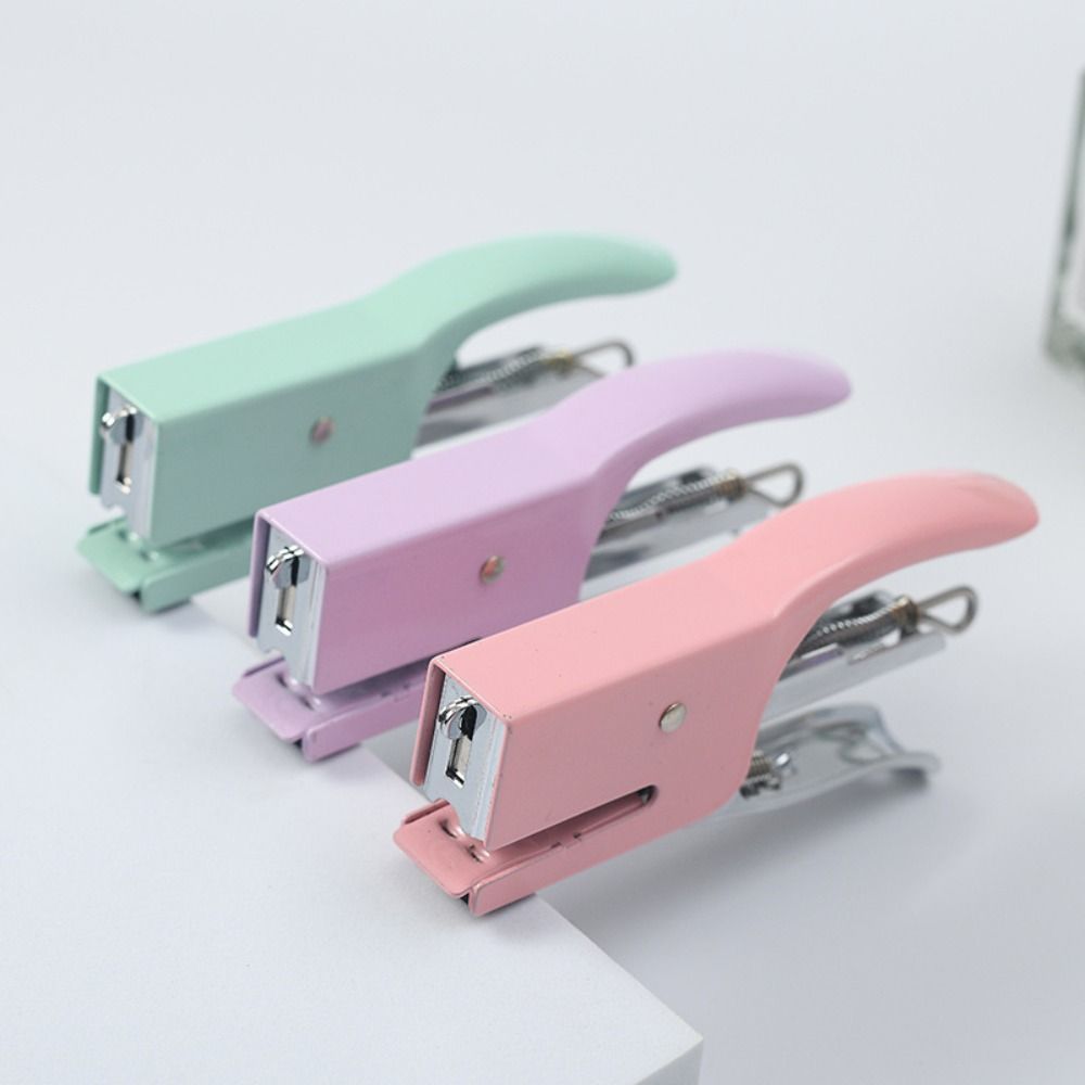 Hand Pliers Paper Fixing School Supplies Office Binding Tools Hand-Held Stapler Paper Binder Set