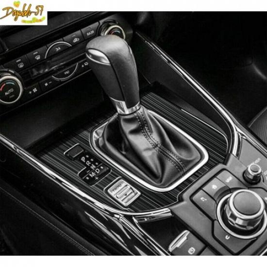Black Stainless Steel Gear Shift Panel Decor Cover Trim For Mazda CX-9 2016-