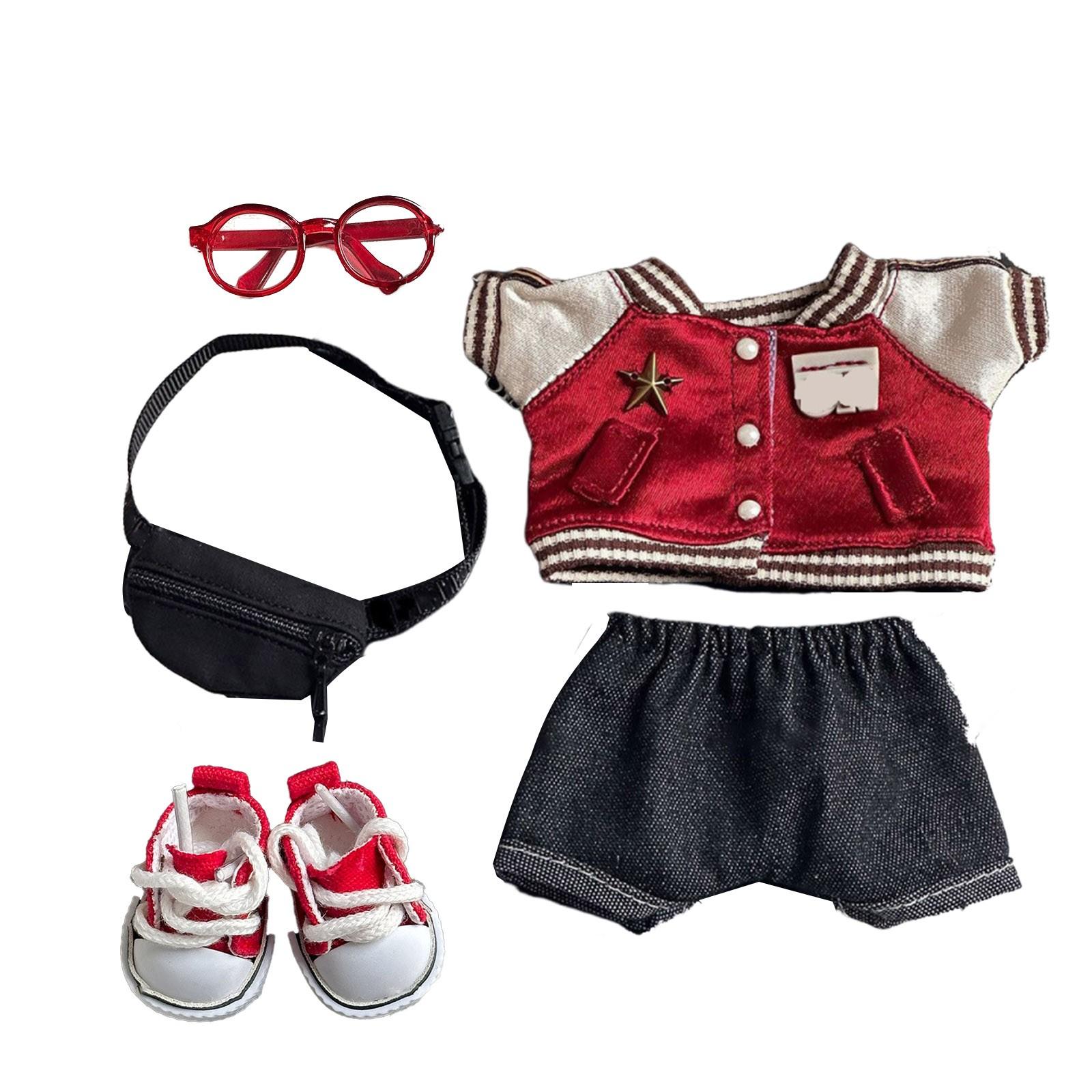 

Детская одежда первого и второго поколения, 17 см, кукольная одежда, аксессуары, комбинезоны One Size красный