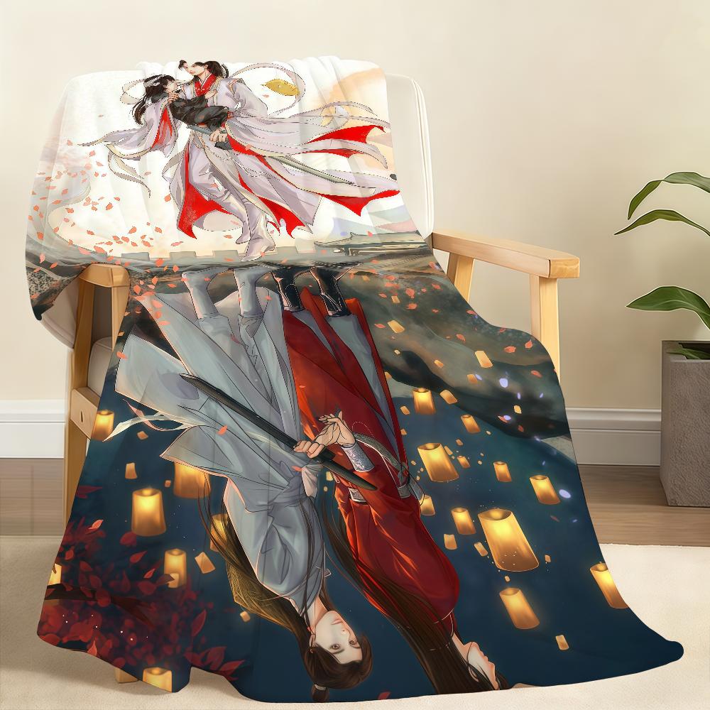 Hot H Heaven O Official B Blessing Cartoon Blanket For Soft Throw Blanket for Picnic Bed Sofa Home Bedroom Cozy Warm Comfortable