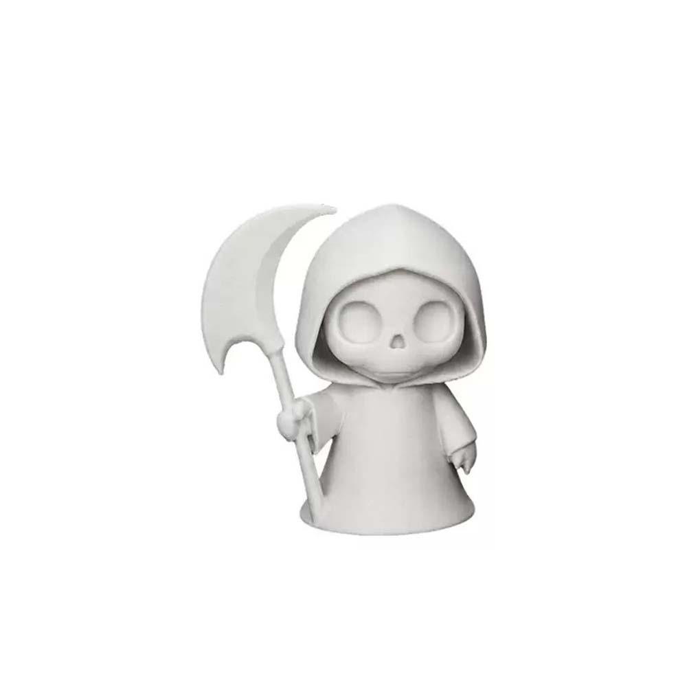 Mini Skull Ghost Figurine Fluorescent Green 3D Printed Statue Halloween Miniature Desktop