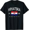 Vintage Croatia Croatian Flag Hrvatska Football Unisex T-Shirt Unisex T-Shirt