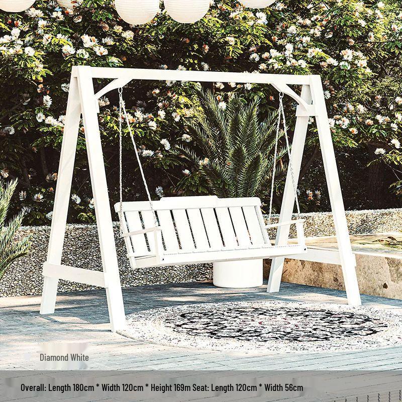 Outdoor Solid Wood Garden Swing Chair