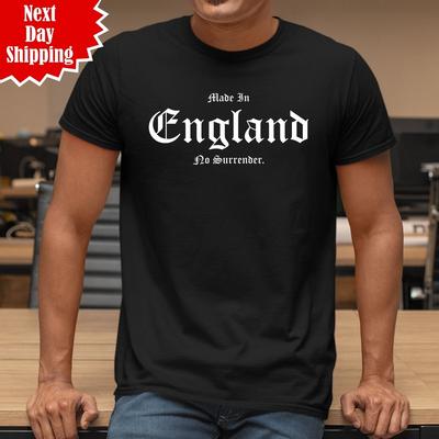 Hergestellt in England No Surrender T-Shirt Englischer Unterstützer St. Georgstag Herren T-Shirt Top